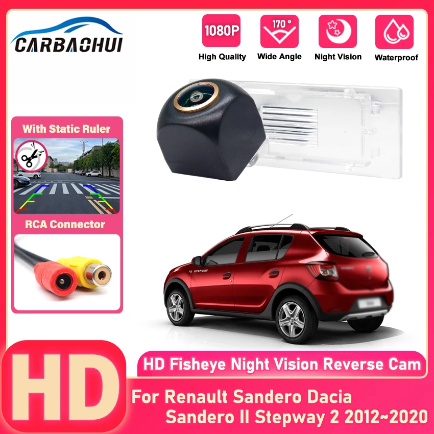 Golden Rear View Camera lFor Renault Sandero Dacia Sandero II Stepway 2 2012 2013~2020 icense plate Camera Backup Reverse Camera