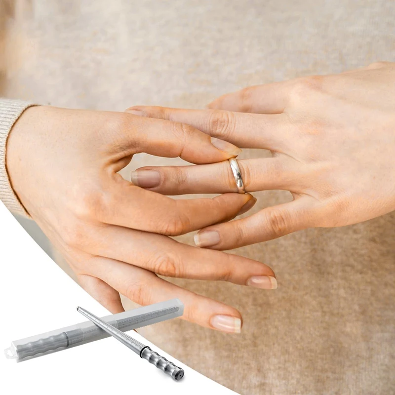ABJI-Ring Sizer Madrel Pro, Stainless Steel Solid Ring Mandrel For Ring Measurer And Repair Distorted Ring