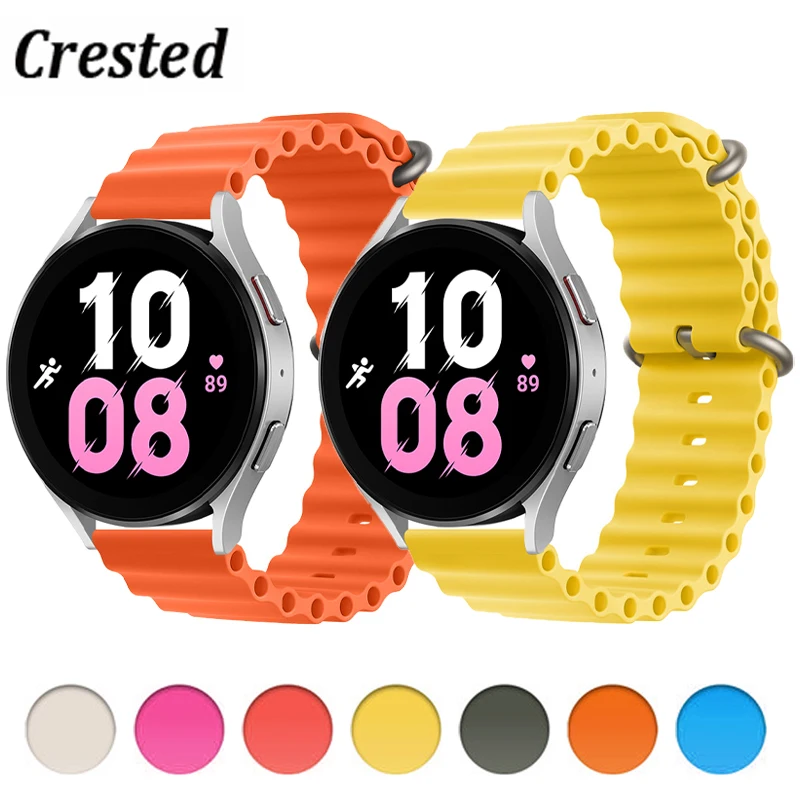 Ocean Strap for Samsung Galaxy watch 4/5 44mm 40mm/5 pro 45mm Silicone 20mm/22mm Sport Band Bracelet galaxy 4 classic 42mm 46mm