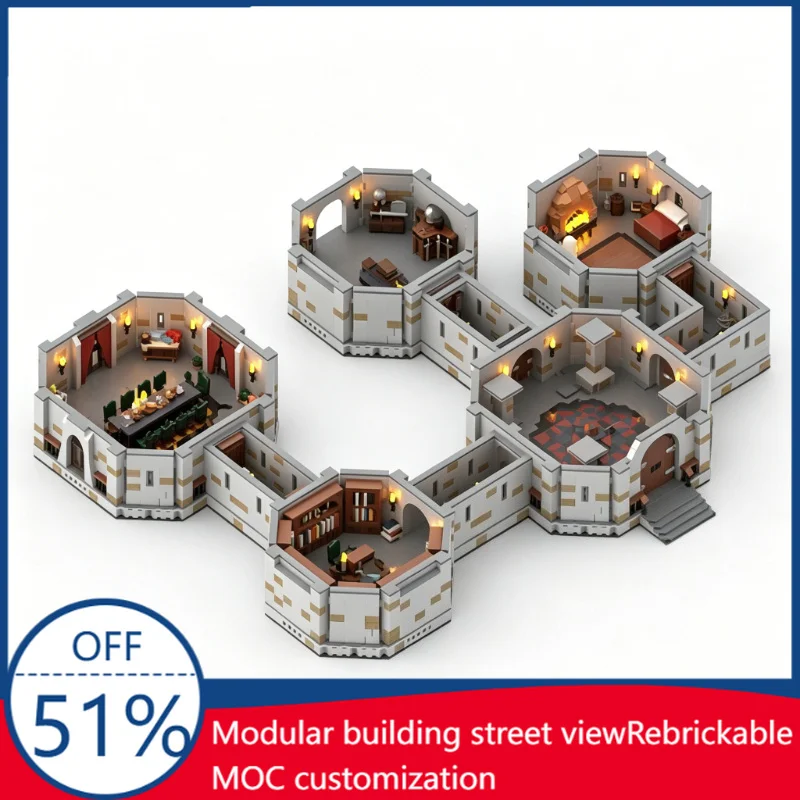 6240PCS MOC Bricks Dungeons and Adventures Castle Dungeon Diorama Model Custom Building Blocks DIY Assembly Toy For Display Gift