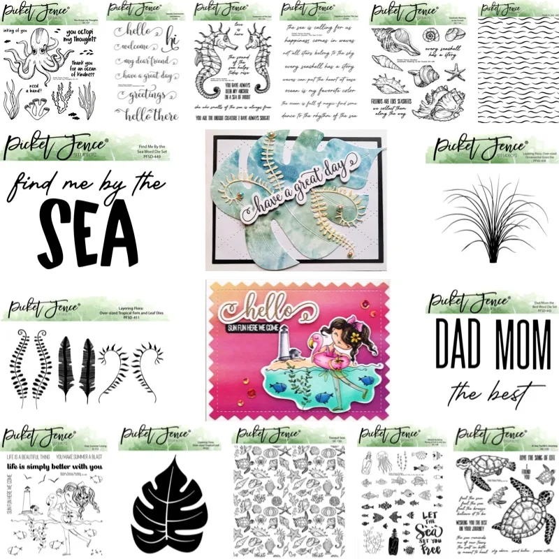 Signature Quotes: The Sea Stamps And Dies New Arrival 2026 Scrapbook Diary Decoration Stencil Embossing Template DIY Greeting
