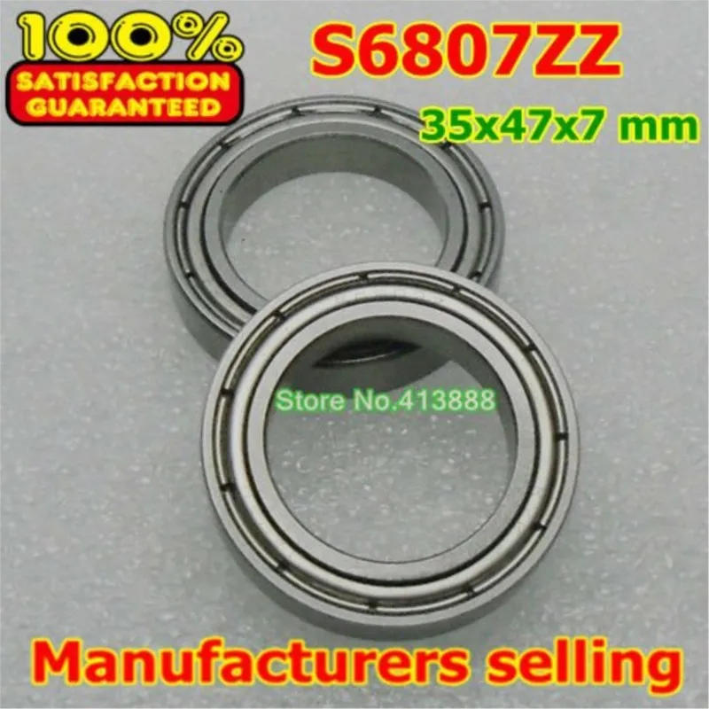 

NBZH bearing(1pcs) SUS440C Environmental Corrosion Resistant Stainless Steel Deep Groove Ball Bearings S6807ZZ 35*47*7 Mm