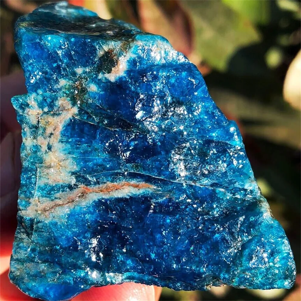 

Natural Raw Blue Apatite Rough Stones, Crystal Gravel Minerals, Gemstone Specimen