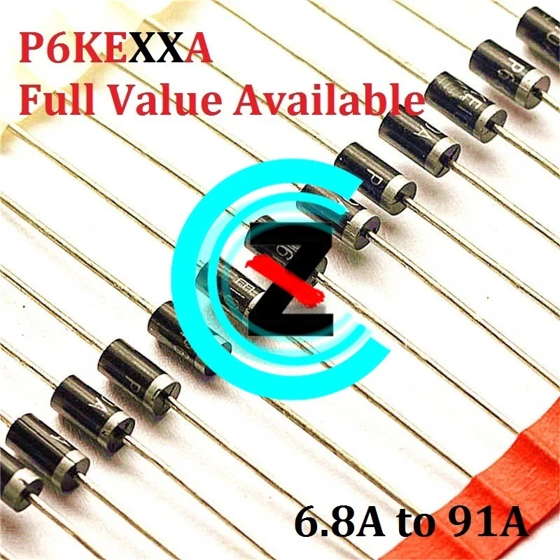 20PCS P6KE27A 27A P6KE30A 30A P6KE33A 33A P6KE36A 36A P6KE51A 51A P6KE91A 91A TVS Diode P6KE