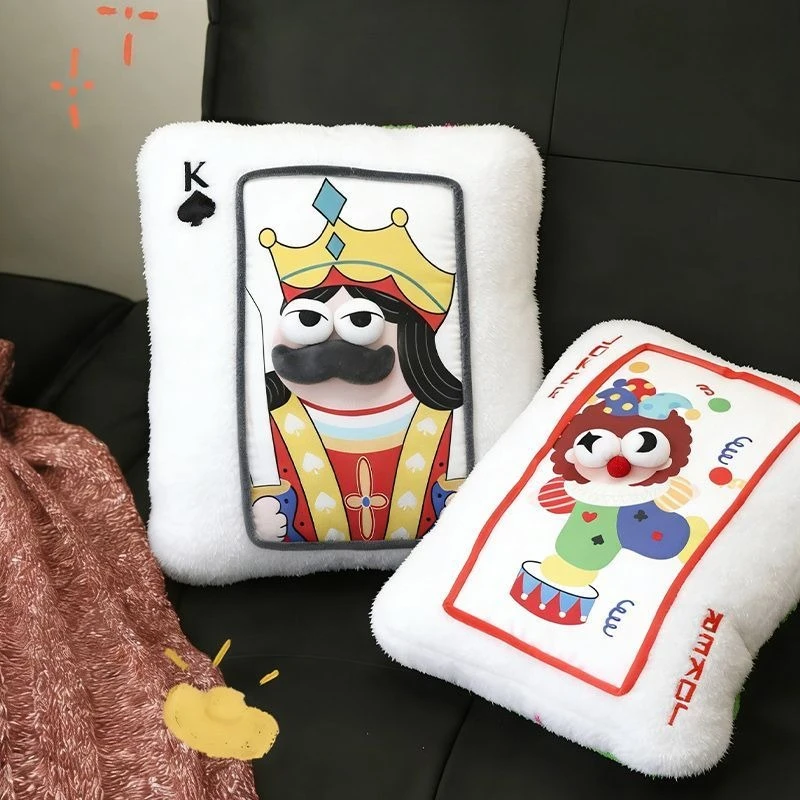 Funny Simulation Playing Card Plush Toy Rectangular Throw Pillow Super Soft Sofa Decor Cushion Office Nap Pillow