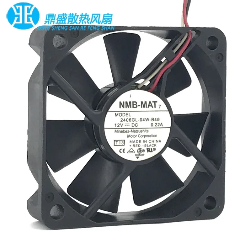 1pcs * ORIGINAL 2406GL-04W-B49 12V 0.22A 6015 60*60*15mm NEW COOLING FAN RADIATOR