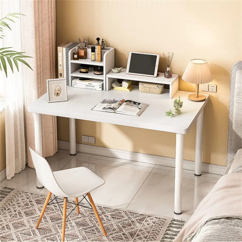 White Desk Computer Desk Bedroom Dressing Table Student Study Desk Against The Wall Without Chair
