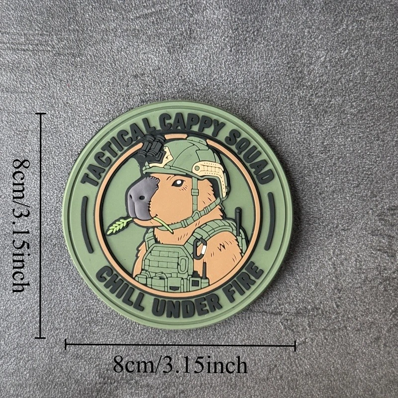 Capybara PVC Patch Tactical Morale Badge Hook and Loop Backpack Clothing Decorative Accessory Sticker