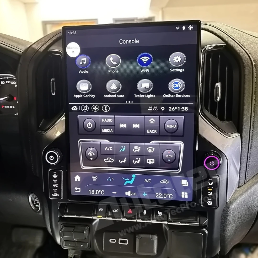 หน้าจอ 15.6 นิ้วAndroid 13 สําหรับChevrolet Silverado GMC 2019-2023 วิทยุอัตโนมัติรถGPS Player Navigation Head Unitมัลติมีเดีย