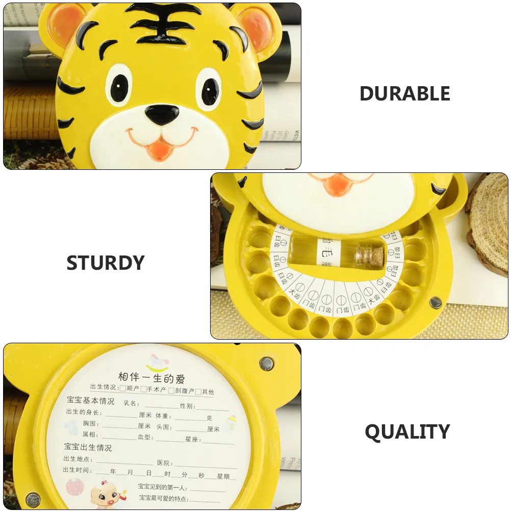 1Pcs Shape Baby Tooth Box Creative Tooth Collection Box for Recording Fall Dates Keepsake Memorial Gift for Newborns