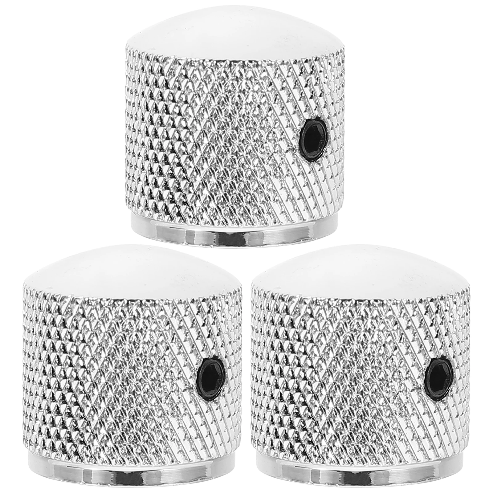 

3Pcs Guitar Volume Metal Knobs Replacement for Electric Guitar Bass Potentiometer Caps Tone Control Accessories