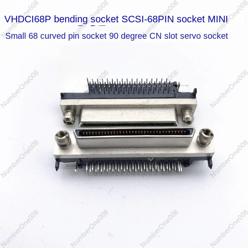 68P Curved Female Connector SCSI-68Pin Socket Small 68 Female Head MINI Curved Pin Female Cn Type