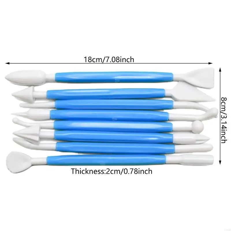 19qb 8pcs Scraper Scraper Modeling Tool Double Conded Sculpting Tool легко в использовании
