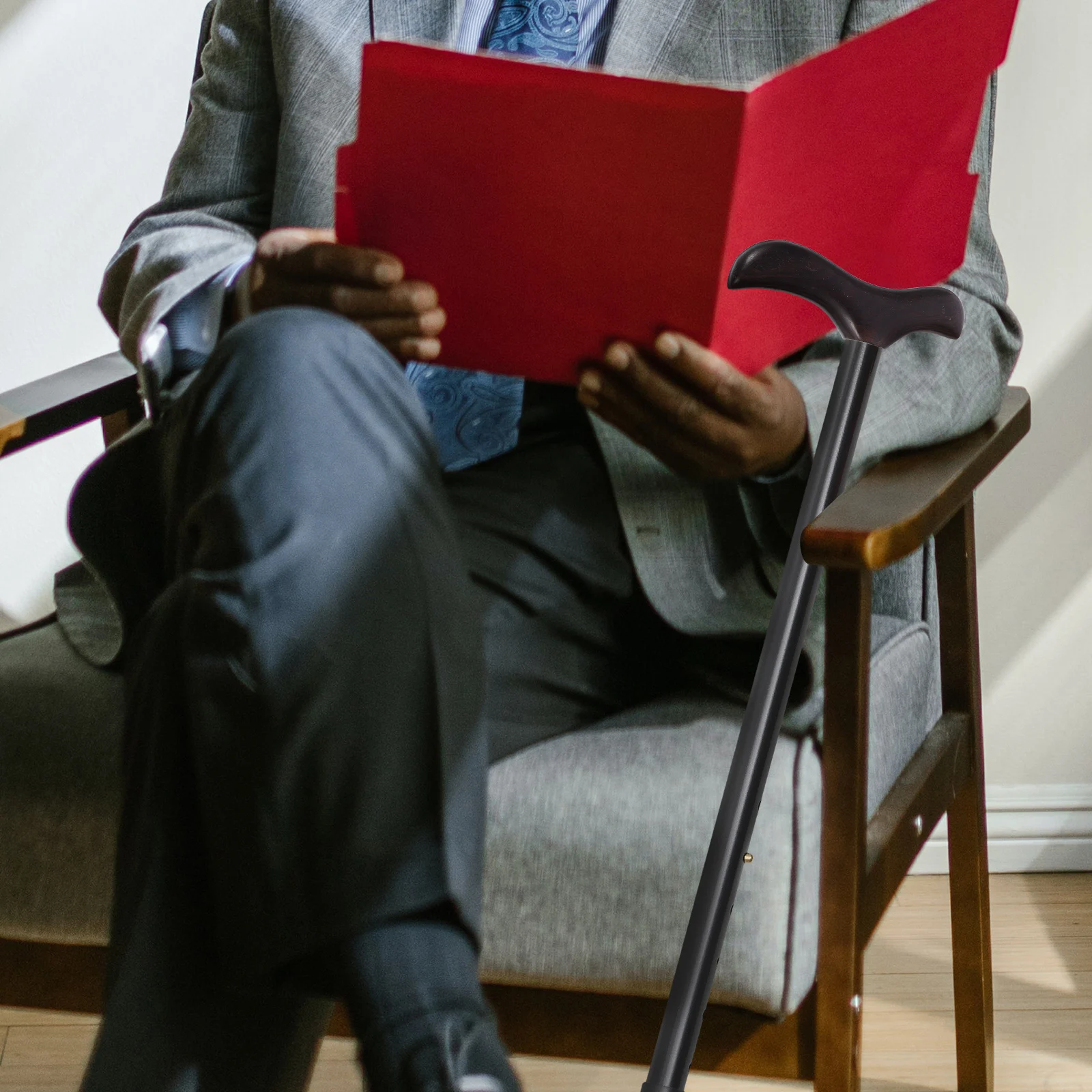 

Деревянная ручка для походной палки, сменная амортизирующая ручка для треккинговой палки, для использования на открытом воздухе, ручка для трости, адаптер для треккинговой палки