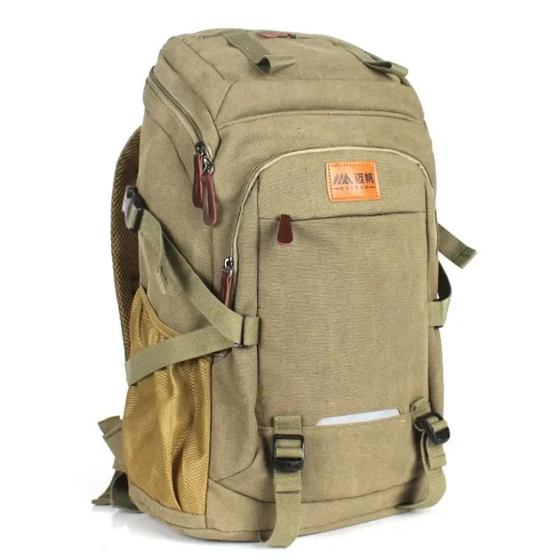 45 65 85L Travel Backpack Unisex Large Capacity Wear-resisting Canvas Rucksack Hiking Camping Backpack Business Trip Luggage Bag