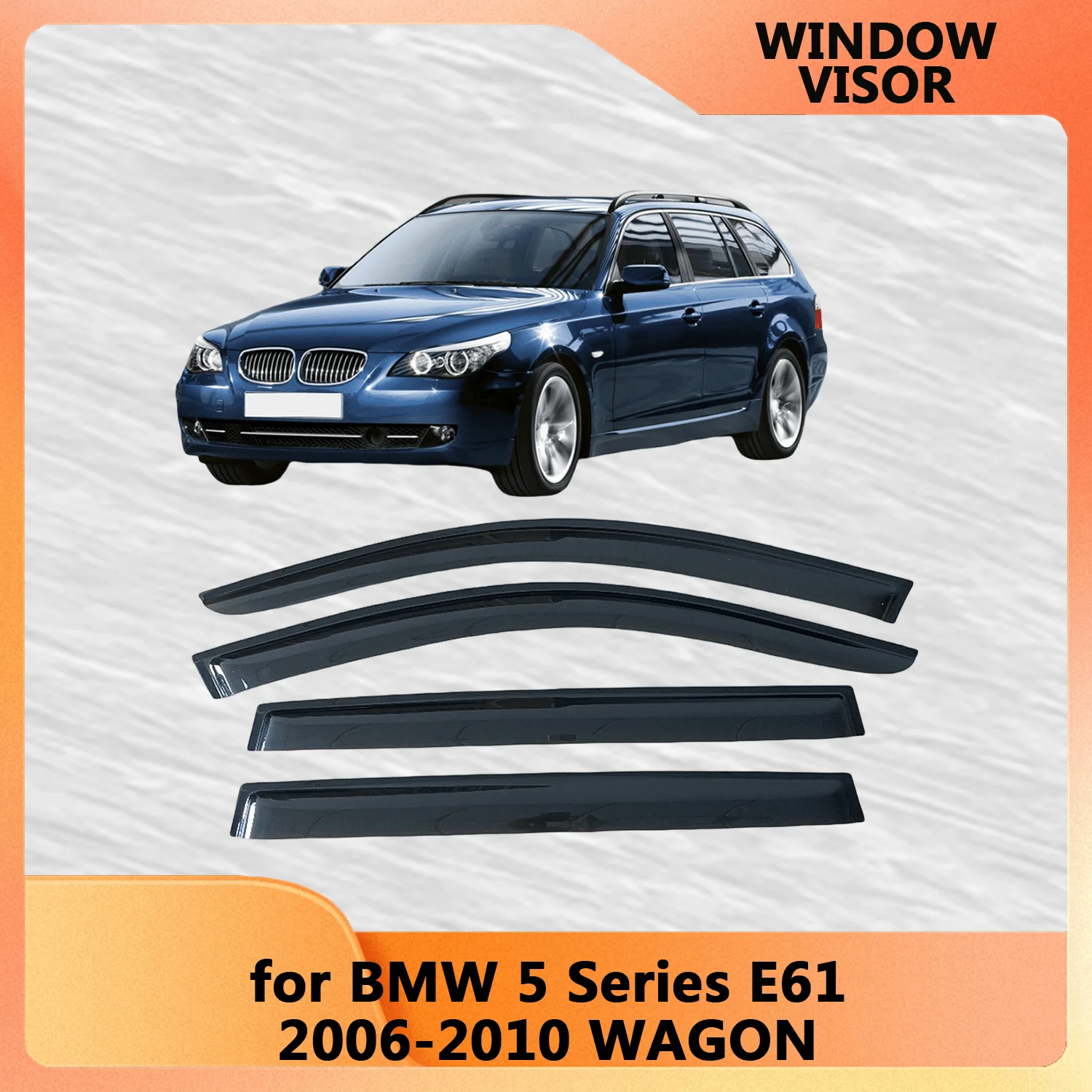 

Дефлекторы окон (ветровики) для BMW 5 серии E61 (2006-2010), универсал