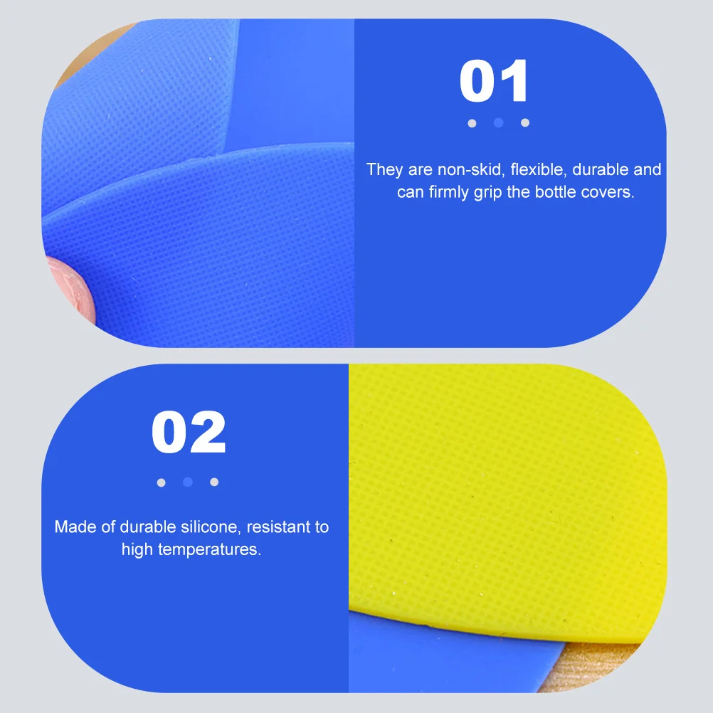 

8Pcs Anti-Skid Silicone Jar Opener Gripper Pads Round Non-Slip Bottle Opener Cushions for Kitchen Household Bar Use