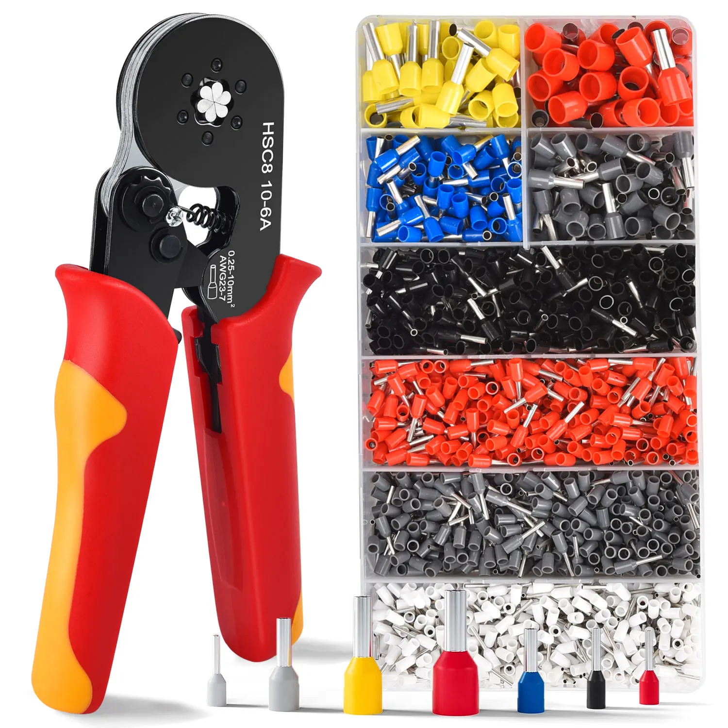 Imagem -02 - Tubular Virola Terminal Crimping Alicadores Wire Crimper Tools Household Elétrica Hand Tool Kit Hsc8 106a Awg237
