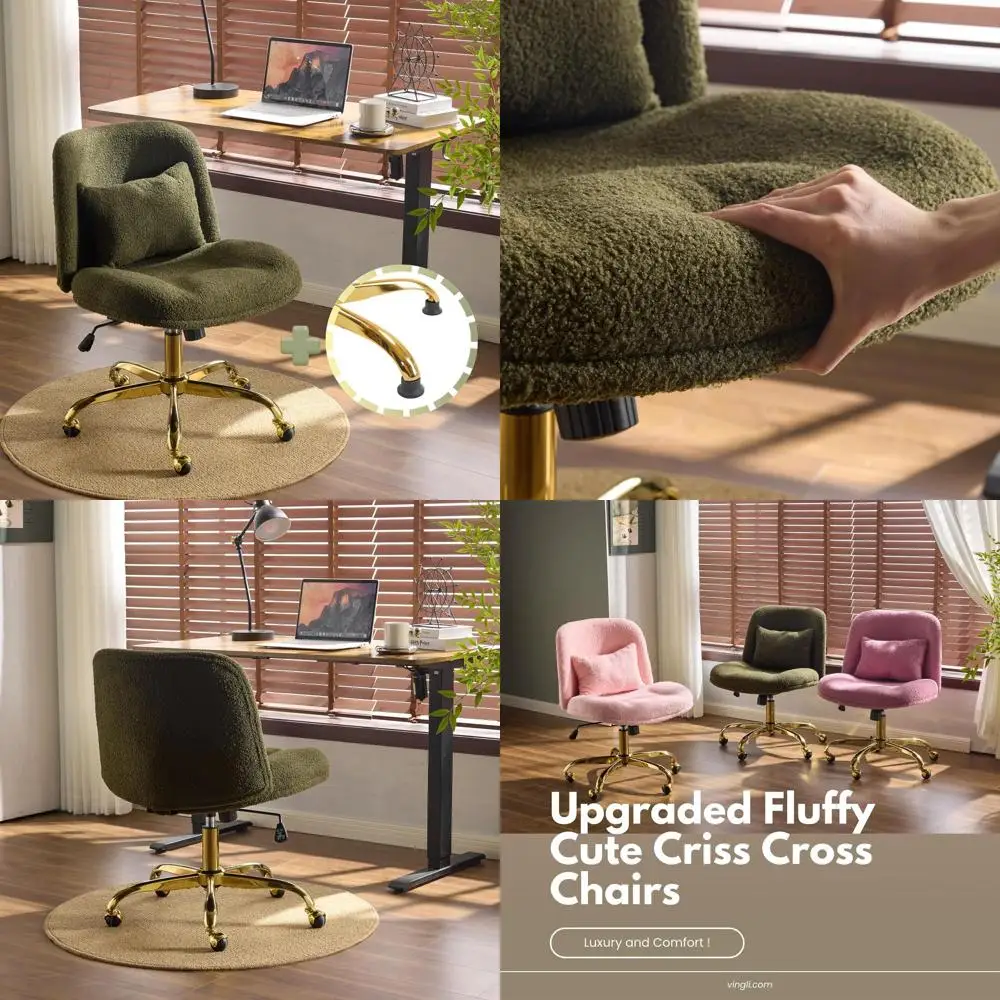 

Зеленое кресло-трансформер из плюшевого флиса с подушкой, золотым основанием и опцией колесиков двойного назначения для комфортного использования дома, в офисе и спальне