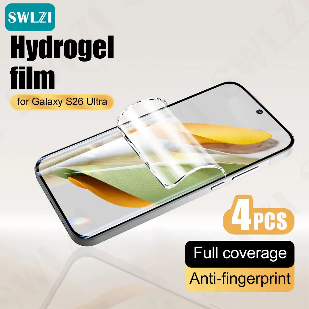 

4Pcs soft full cover Soft For Samsung S26 S25 Edge phone screen protector S24 hydrogel film protective film S21 plus S20 S10 5G