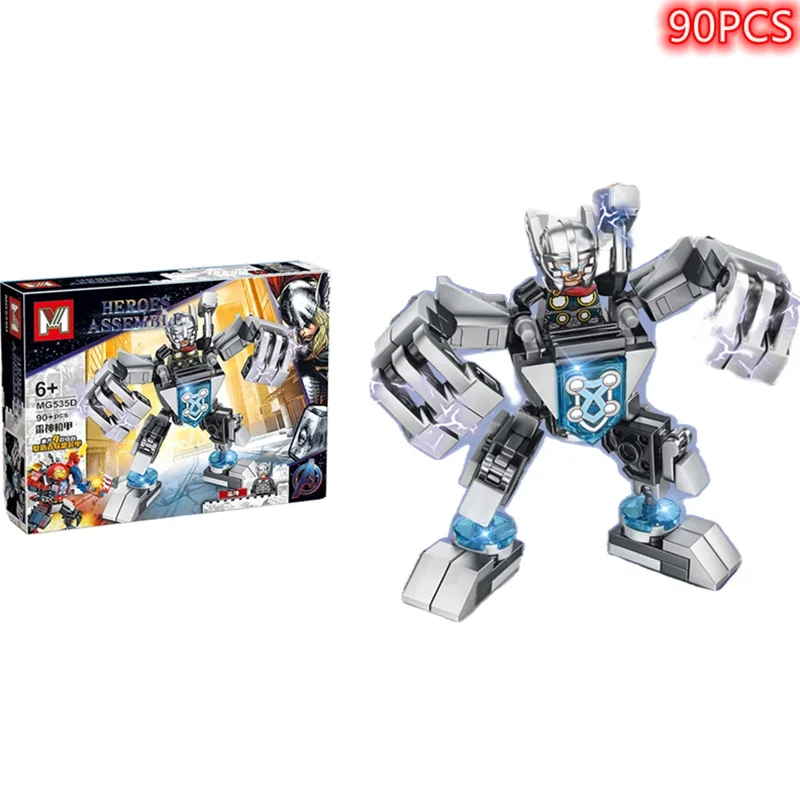 Disney Building Blocks Mini Model Figures Compatible Spiderman Iron Man Venom Captain Hawk Deadpool Technic Armor City Gift Toys