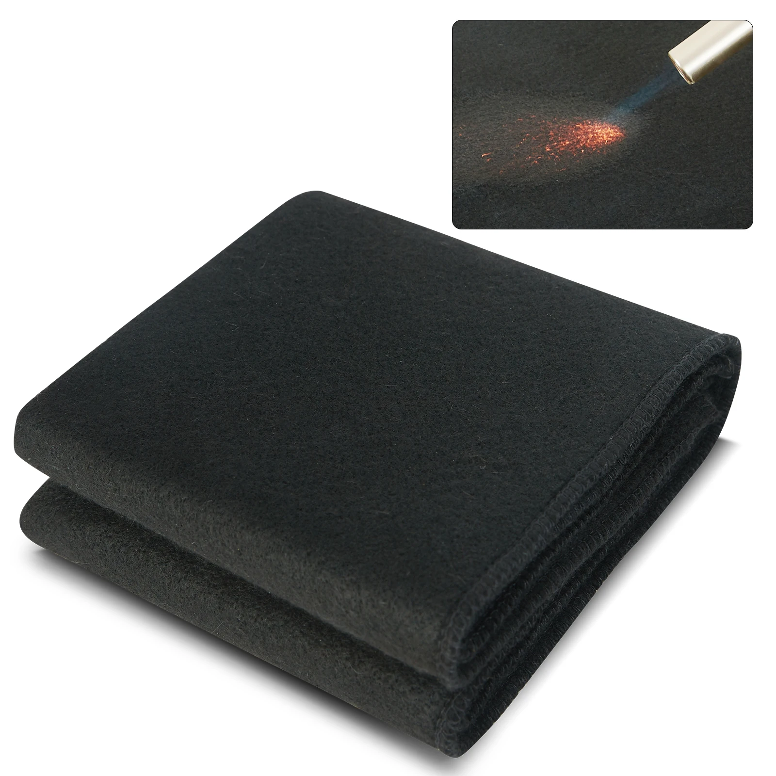 

SucceBuy Carbon Felt Welding Blanket 27" x 12" Flame Retardant Welding Blankets Up To 1800 °F Heat Resistant Blanket Set 1 Pack