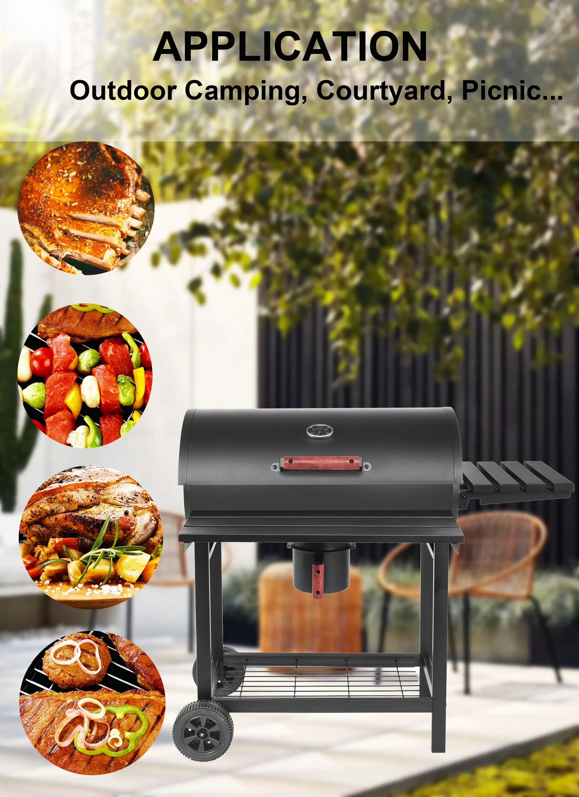 Portable Lightweight Charcoal BBQ Grill With Foldable Design Great For Outdoor Cooking And Travel