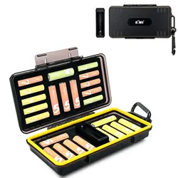 AA AAA Battery Storage Case Holder with Battery Tester Waterproof Hard Battery Organizer Container for 14 x AA &10 x AAA Battery