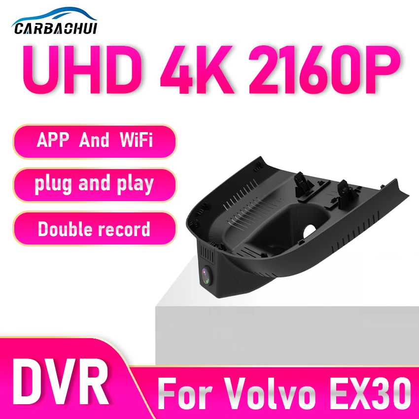 

For Volvo EX30 2023-2026 Front and Rear Plug and Play Dash Cam for Car Camera Recorder DashCam WIFI Car Dvr Recording Devices