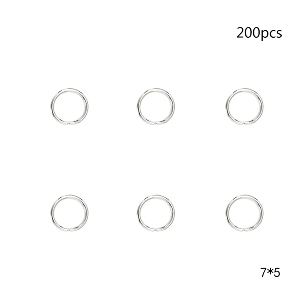 200 Pcs Supplies for Jewelry Jump Rings Stainless Steel Connector Creation Making Key Chain Circle Split Open Bulk Heavy