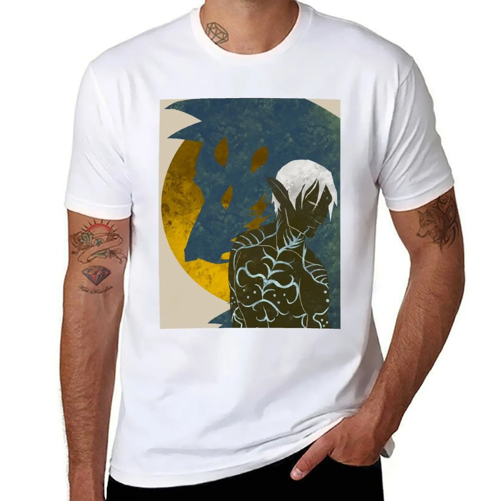 

Golden Wolf - DA2 Fenris T-Shirt Luxury man cute tops t shirt for men