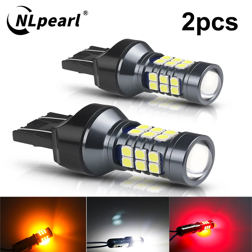 NLpearl 2 個 T20 LED 7440 WY21W W21W LED 電球 7443 W21/5W LED バックアップリバースランプ 3030SMD 反転ライト車信号ランプ用