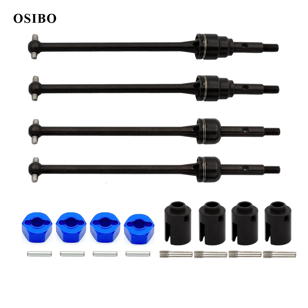 

4PCS Steel Front & Rear Drive Shaft CVD For 1/10 Traxxas Slash Rustler Stampede Hoss VXL 4X4 2WD RC Car Upgrades Parts