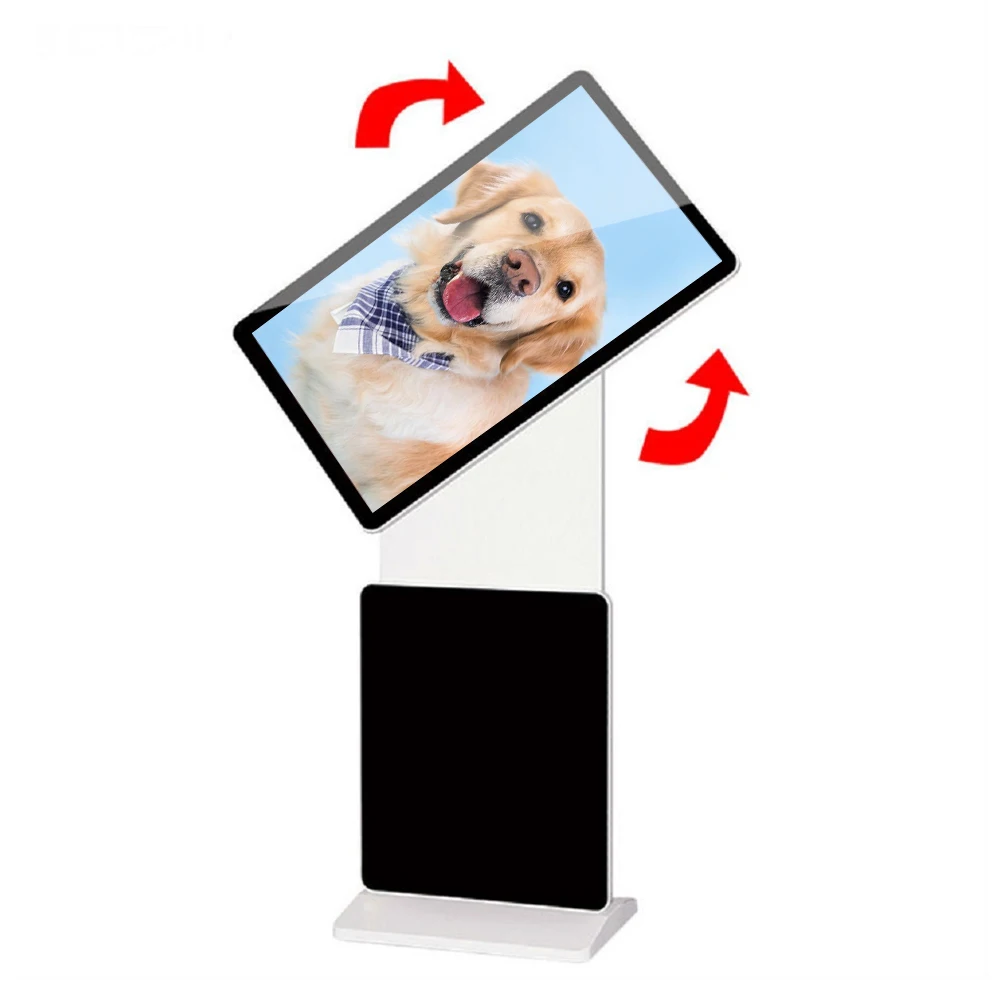 

43 Inch Rotate Screen Display Digital Signage Advertising Player FHD Touch Screen WiFi Connected Android OS Floor Standing Totem