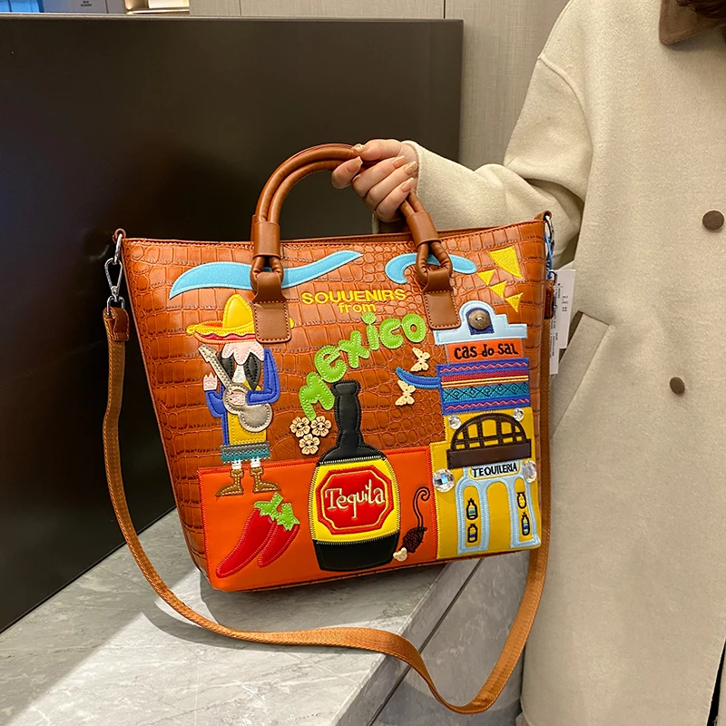 Duża pojemność kobiet Pu skórzane torebki wysokiej jakości panie torba na ramię moda kobiet torby kurierskie Crossbody dla kobiet — zdjęcie 4