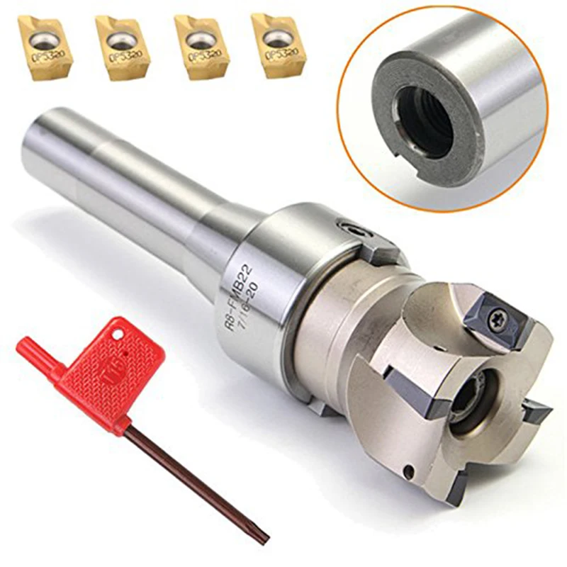 

Фреза концевая 2026 HOT R8 Fmb22 Arbor 400R 50 мм + 4 твердосплавные пластины Apmt1604