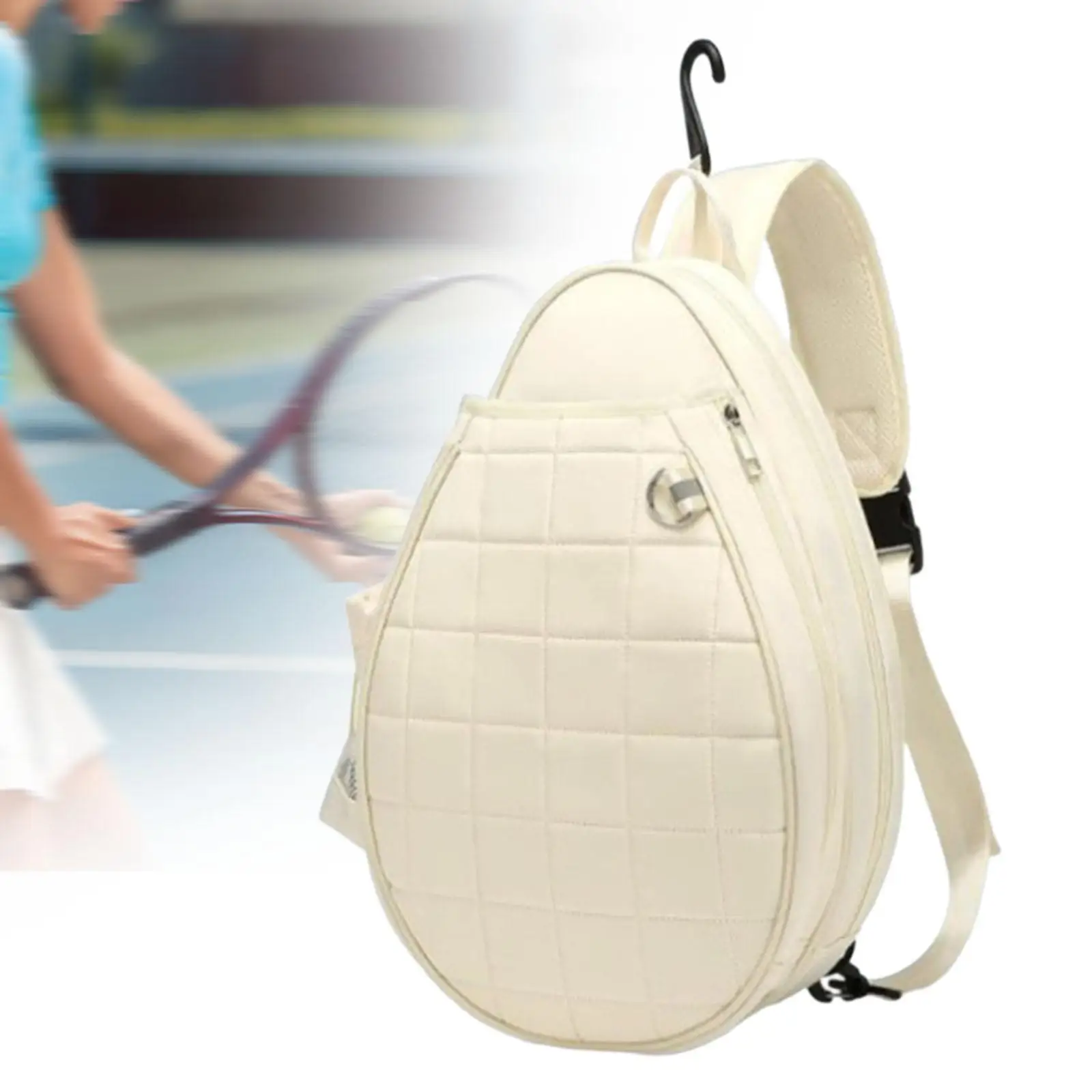 

Tennis Bag Backpack Multipurpose Multifunctional Beginners Outdoor Portable Adjustable Strap Badminton Crossbody Bag Carrier