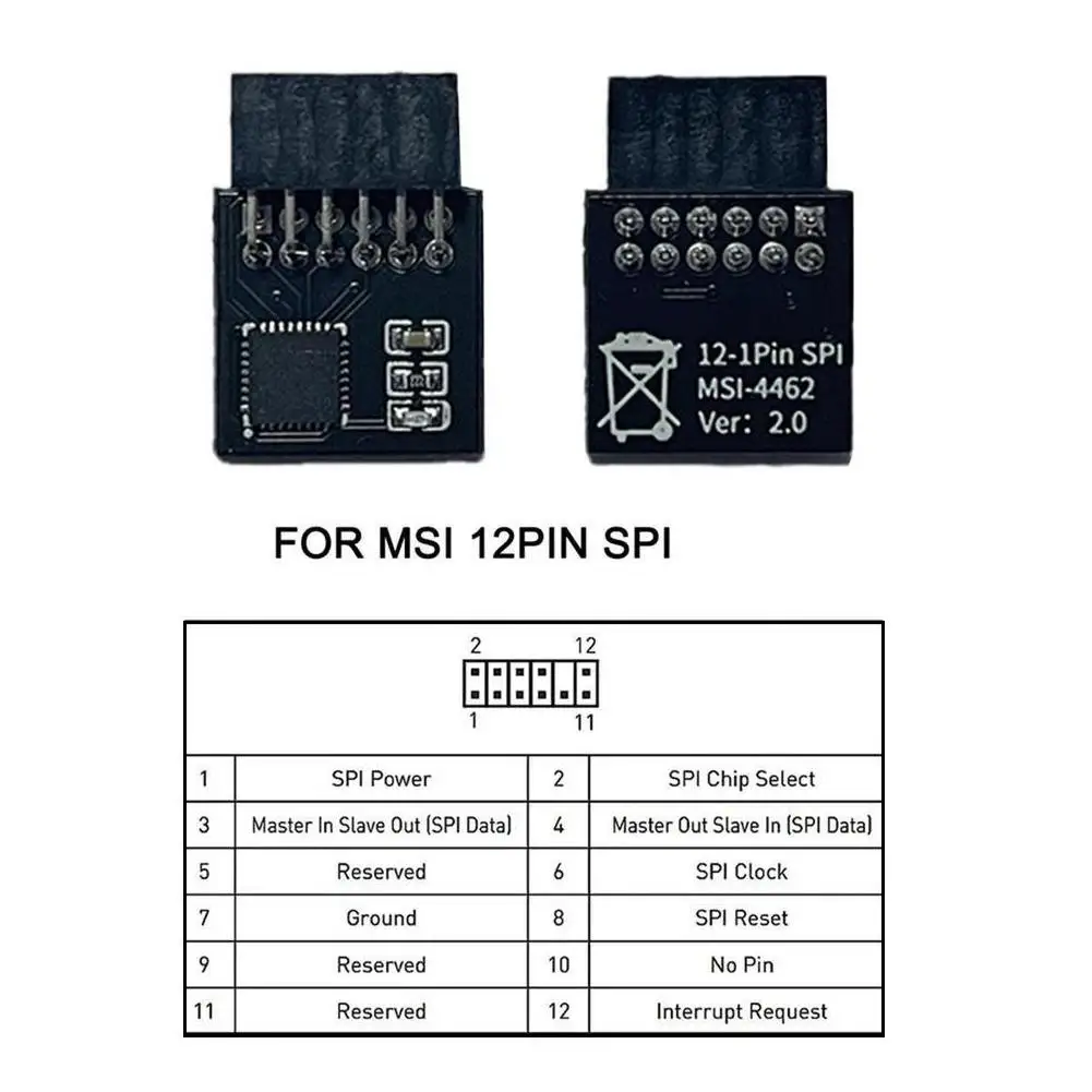 TPM 2.0 Modul Verschlüsselung Sicherheitsmodul Remote-Karte unterstützt 12 14 18 20 Pin für ASUS/MSI/GIGABYTE Multi-Marken-Motherboard – Detail 7