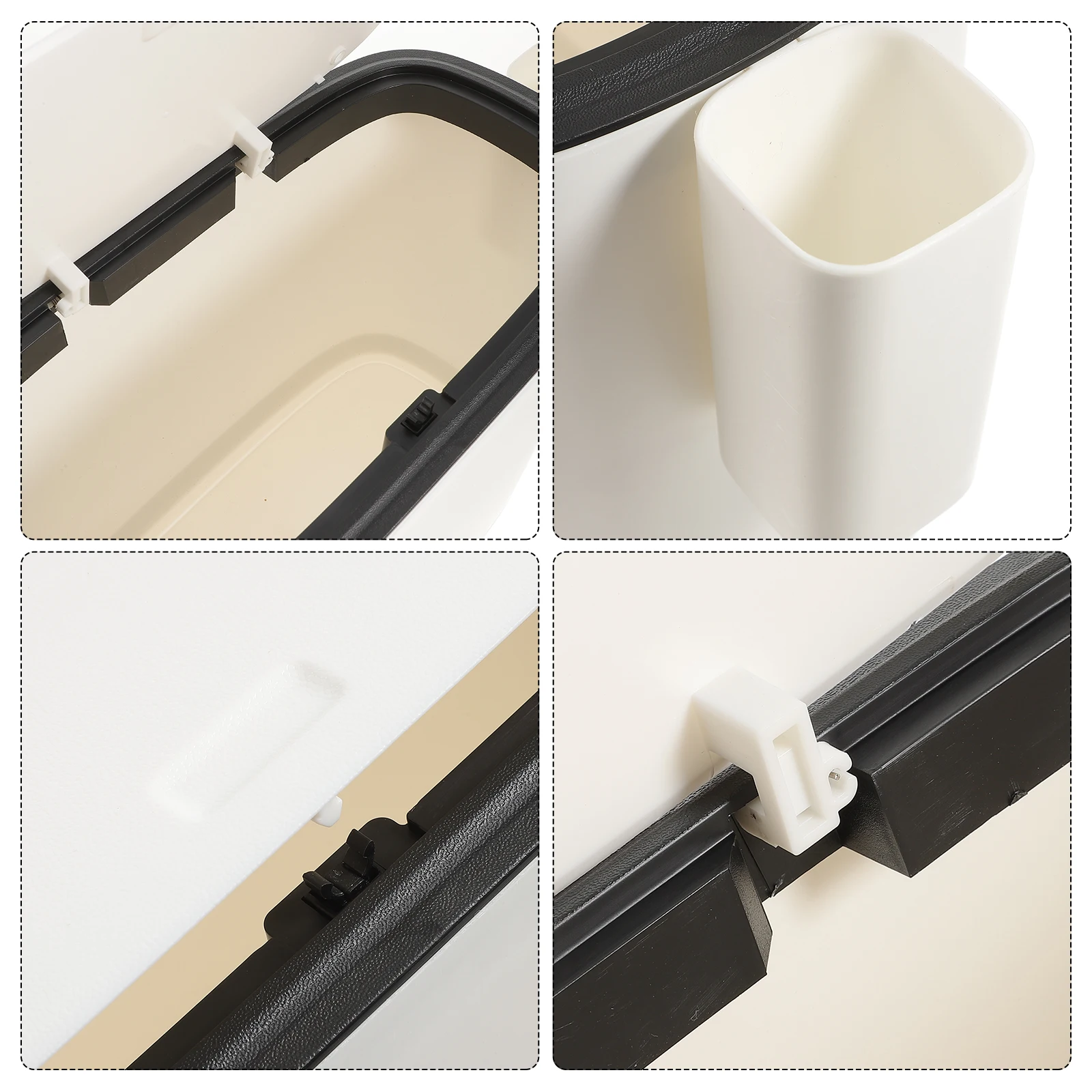 

Garbage Can Bathroom Toilet Small Kitchen Trash Plastic with Cover Trashcan for