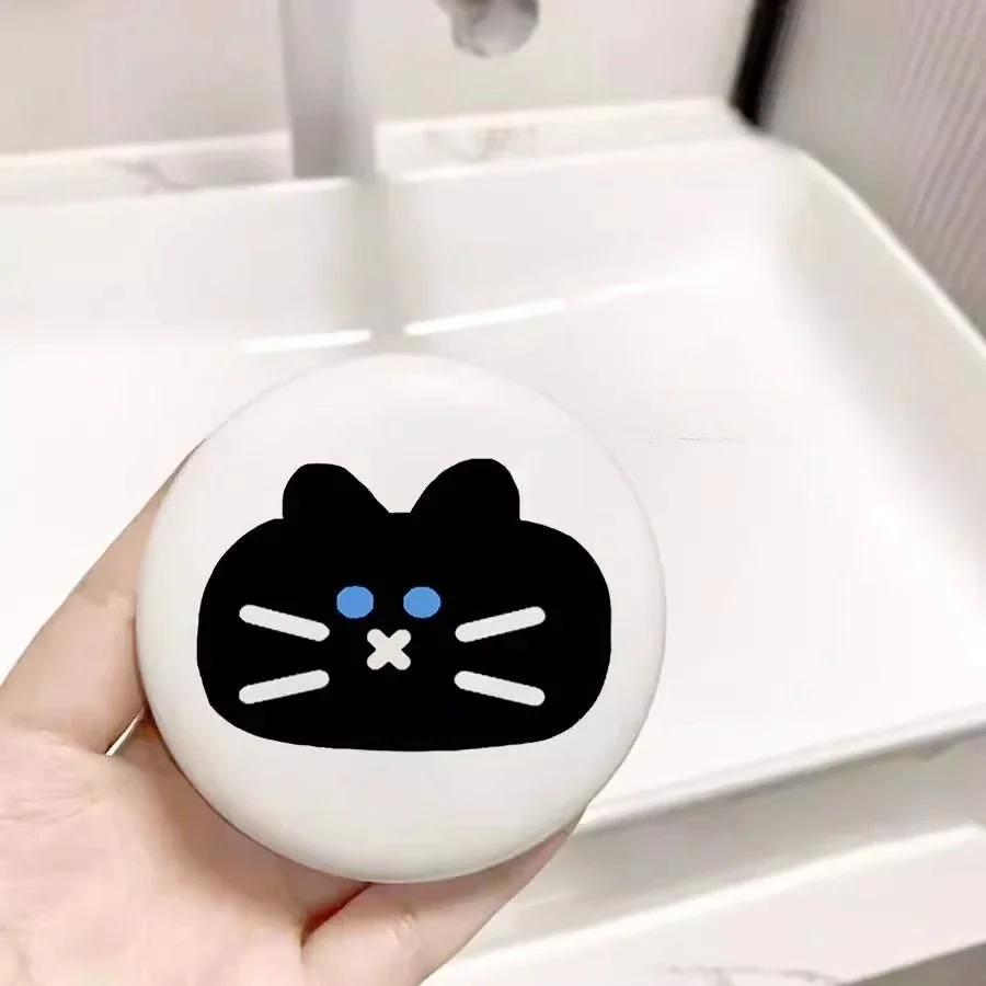 Kitten Sink Leak Plug Simple Home Bathroom Small Ceramic Wash Basin Sink Leak Plug Creative Cute Launching Device Spring Core