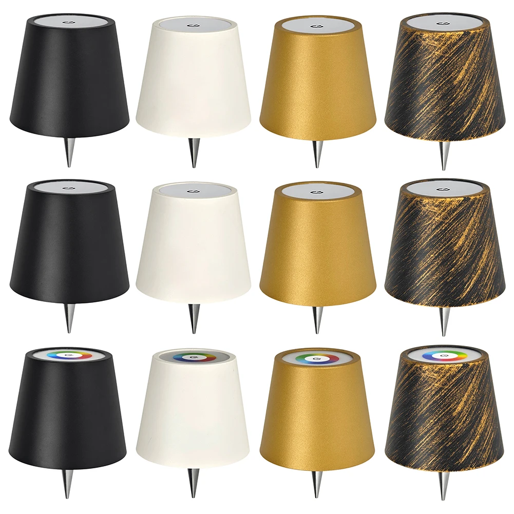 LED Table Lamp Rechargeable Stepless Dimming Wireless Touch Table Lamp Portable Cordless Table Lamp for Parties Bars Restaurants