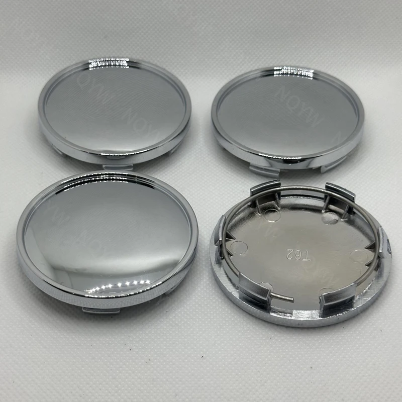 4Pcs/Set 62mm Car Hub Center Cap Car Rim Hubcap Cover ABS Black Silver Hubcap Dust-proof Covers Auto Modification Accessories