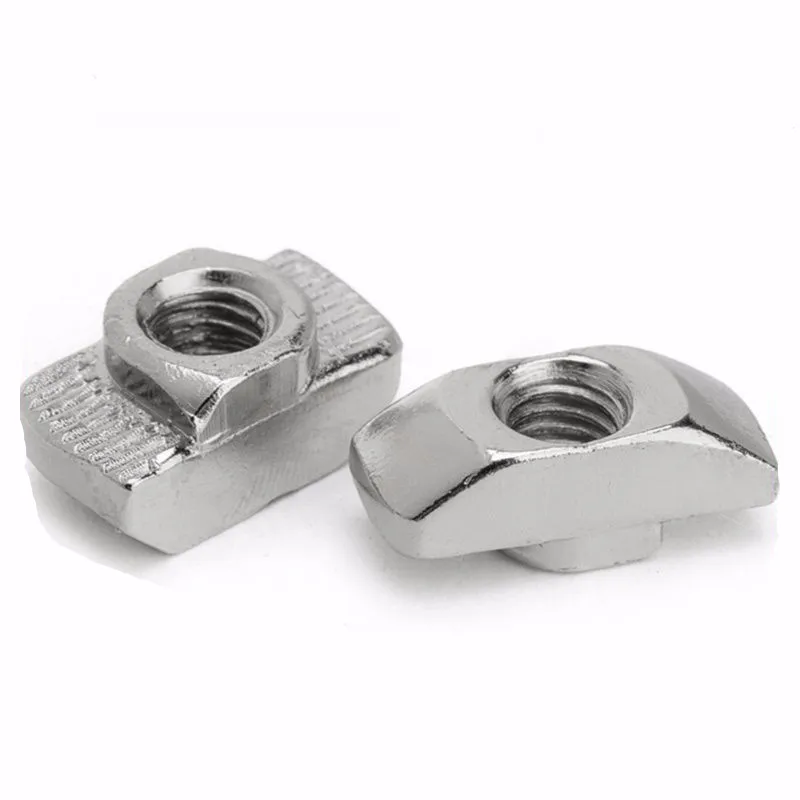 50Pcs M6*15.5*8 For 3030 Series Slot T Nut Sliding Nut Hammer Head T-nut Fasten Connector Aluminum Extrusions