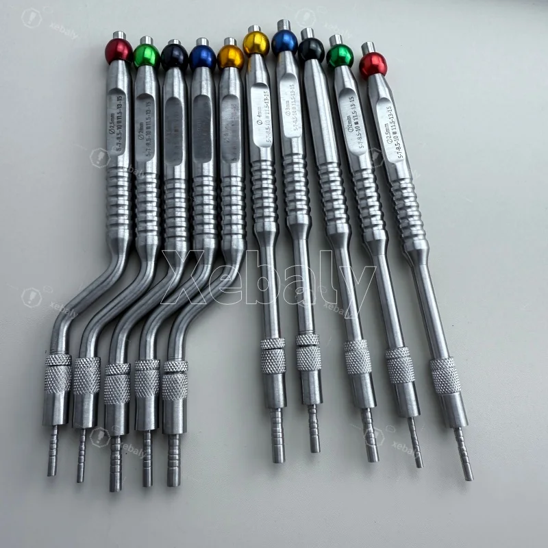 5pcs Lab Maxillary Sinus Lifting Tool Lab Implant Lifting Instrument Box Percussion Bone Compression Tool