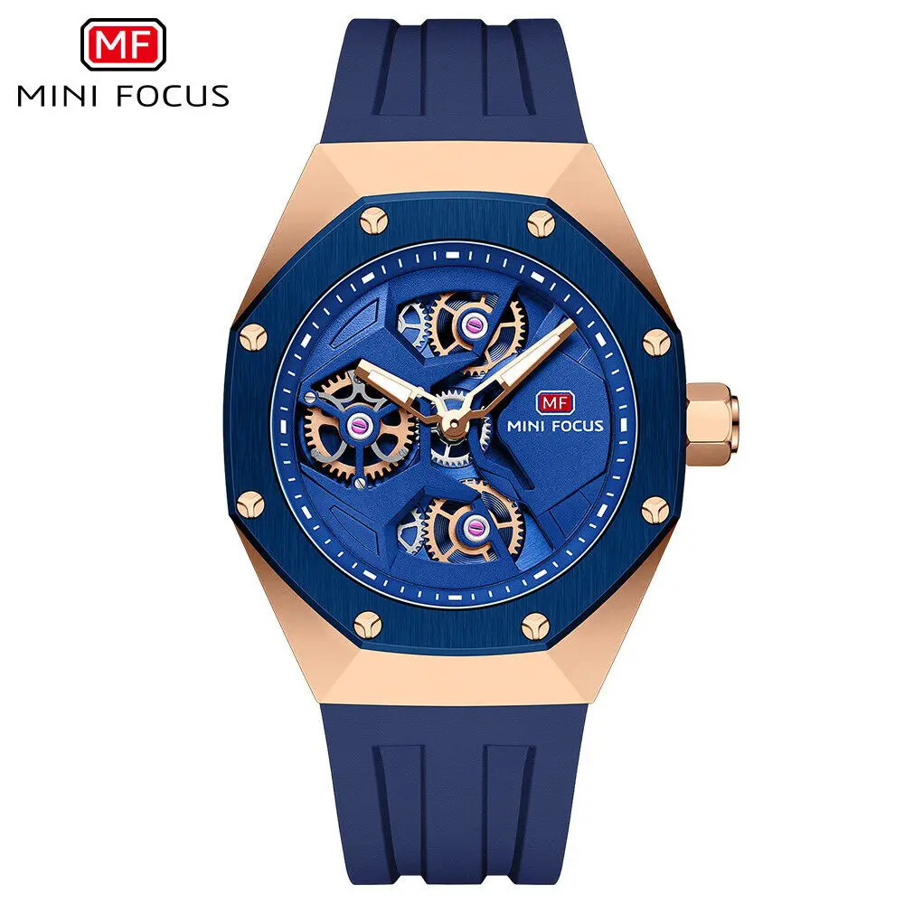 Imagem -02 - Mini Foco-relógio de Pulso de Quartzo Masculino com Rodas Rotativas e Pulseira de Silicone Acessórios Esportivos