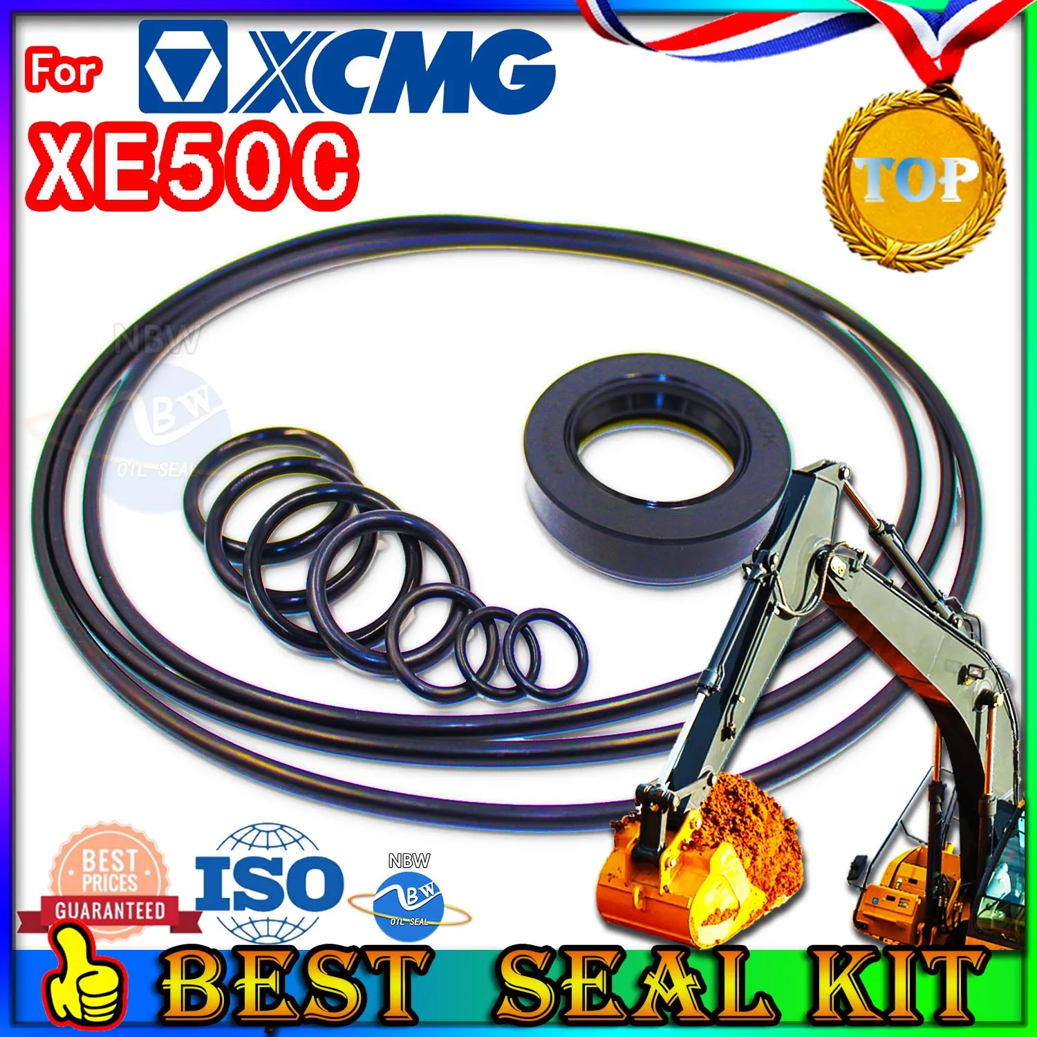 For XCMG XE50C Oil Seal Repair Kit Boom Arm Bucket Excavator Hydraulic Cylinder Factory Direct Sales wholesale Wheel Control