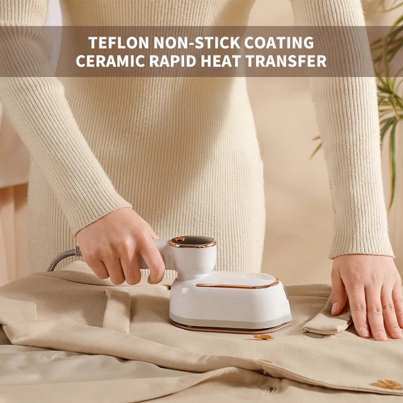 Handheld Steam Iron Foldable Garment Steamer 1200W Power Portable 3 Speed Steamer LCD Display Touch Screen Rotary Electric Iron