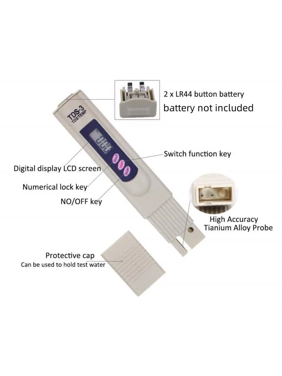 TDS-3 TDS Pen Portable Digital TDS Meter Filter Measuring Water Quality Purity Tester Tds Meter