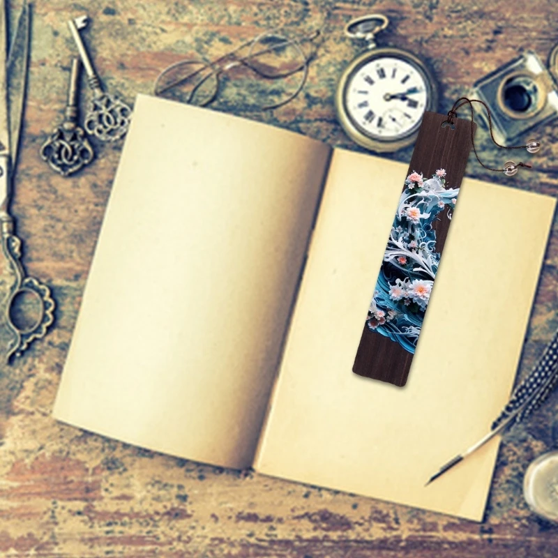 علامة كتاب خشبية للقراءة الإشارات المرجعية هدية لمحبي الكتب والقارئ والكاتب والمعلم دروبشيب