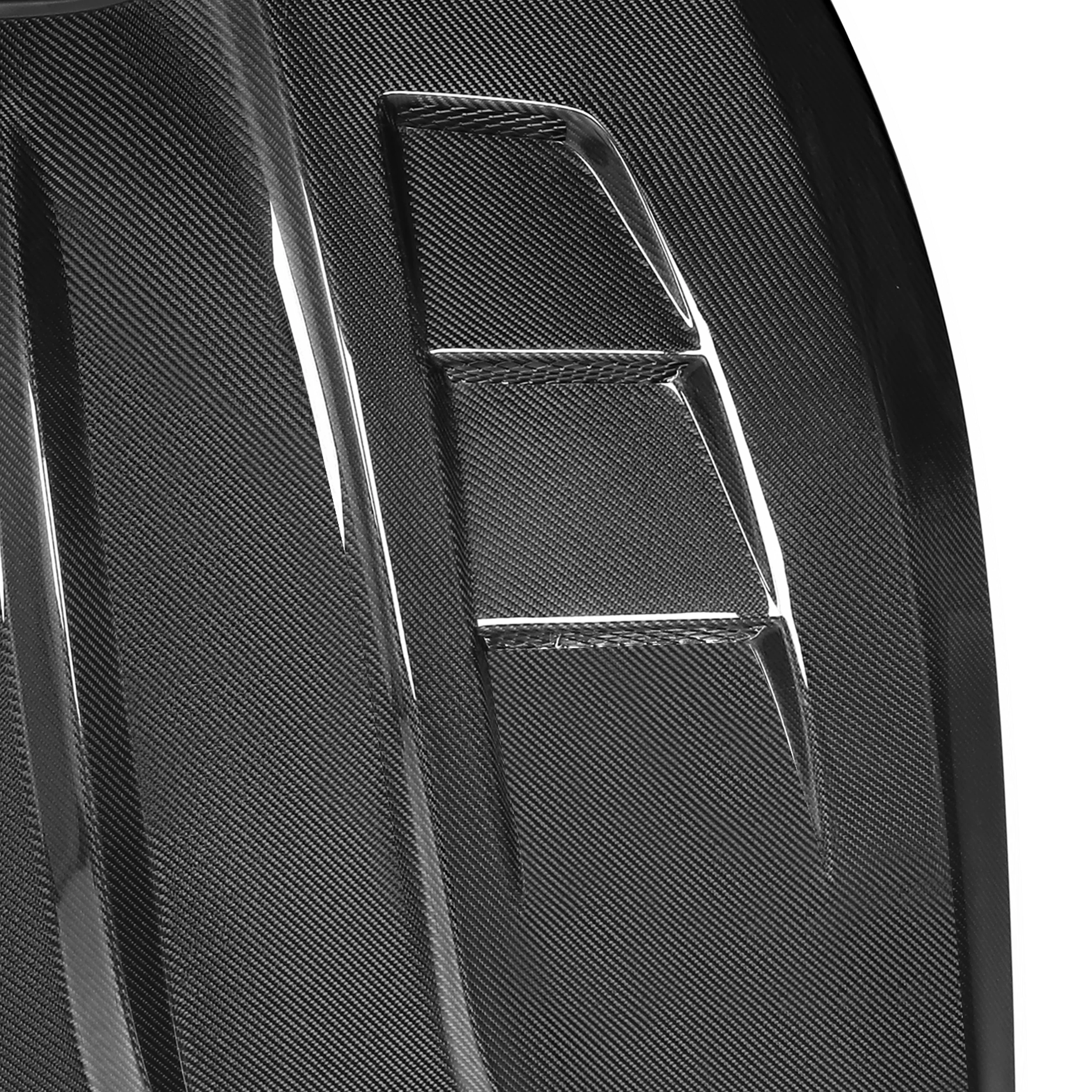 غطاء غطاء المحرك الأمامي من ألياف الكربون طراز DW لغطاء محرك السيارة البديل Q50 Q50L 2014-2020 #2